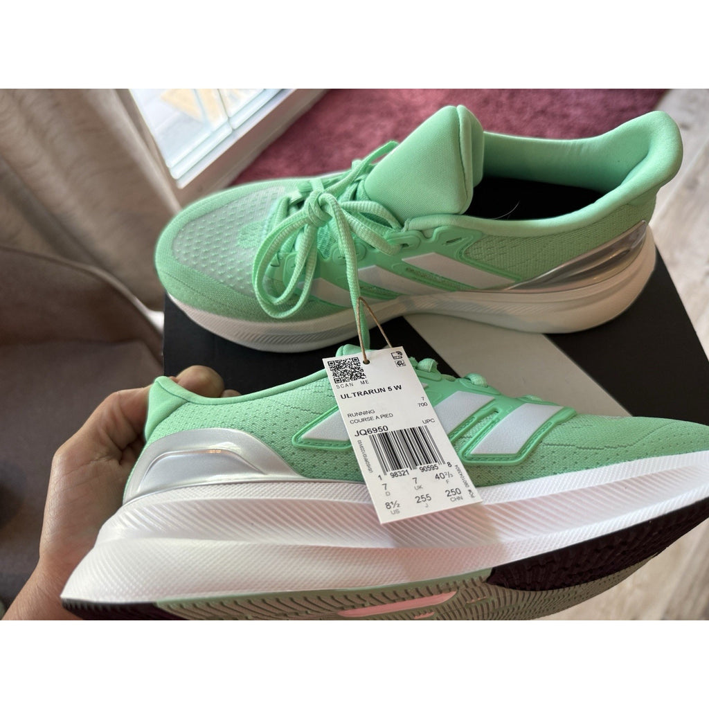 Size 8.5 - adidas Ultrarun 5 W Green Glow Dash Grey Core Black W