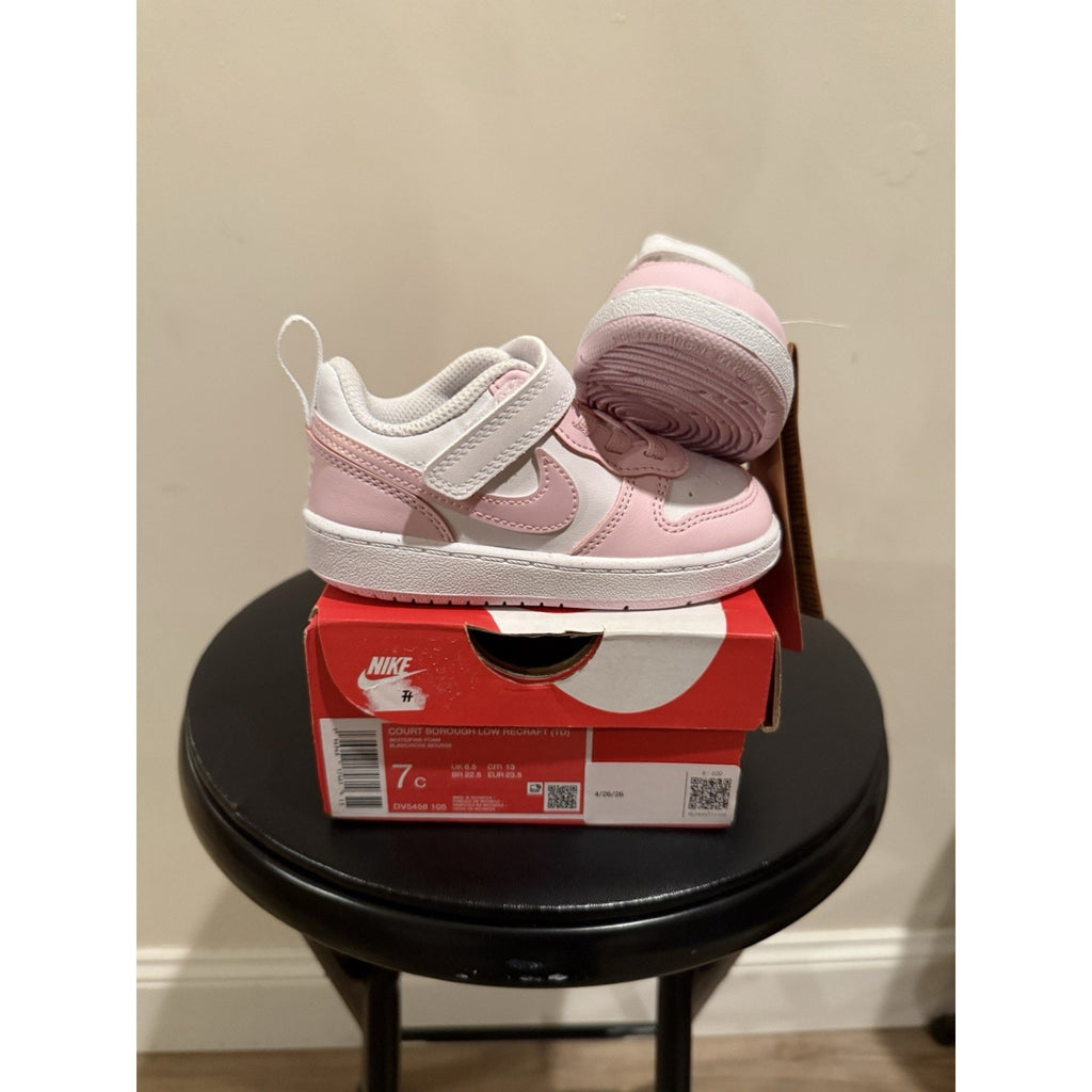 Nike Court Borough Low 2 (Infant/Toddler) – Size 7C, in that pink/white