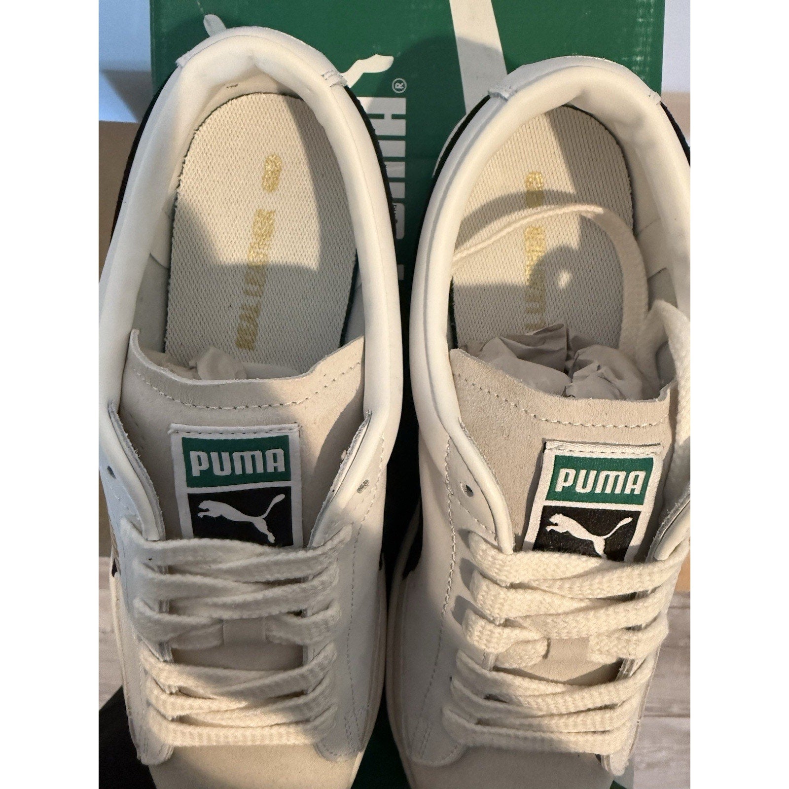 Size 9 - Puma Basket Vintage White Black