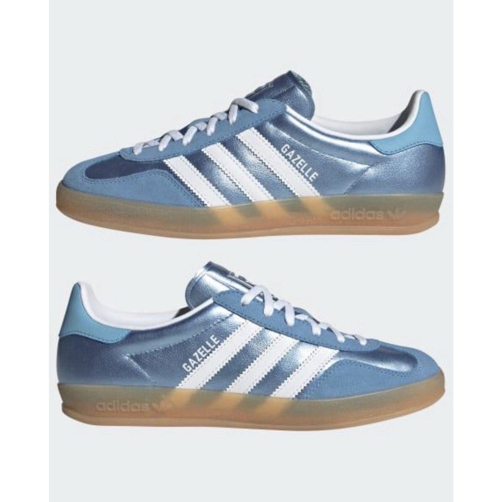 Adidas Gazelle Indoor Blue CloudWhite Gum JS1407 – Women’s Size 8 New in Box