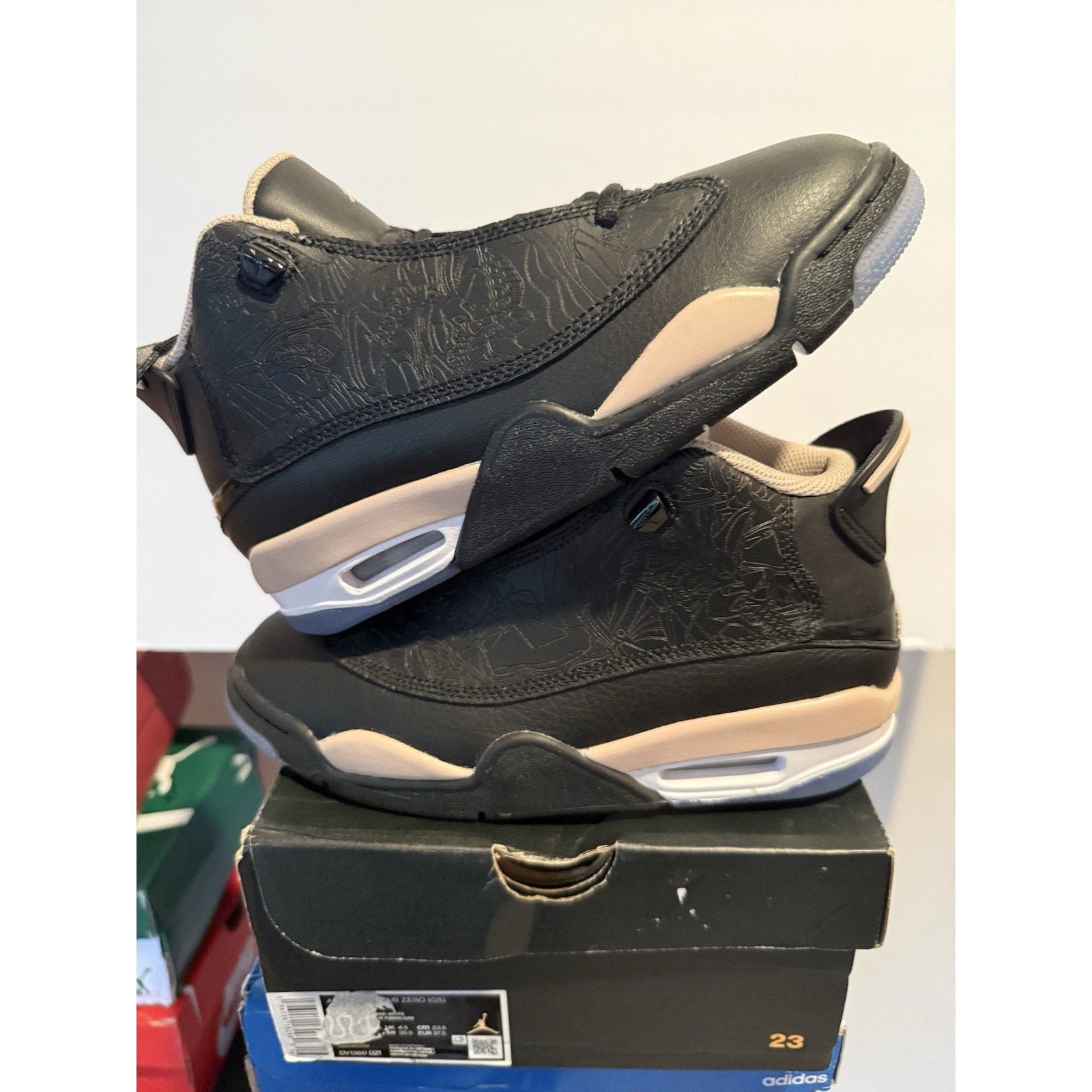 Nike Air Jordan Dub Zero Black Fossil Stone GS 5Y Youth DV1360-021 New