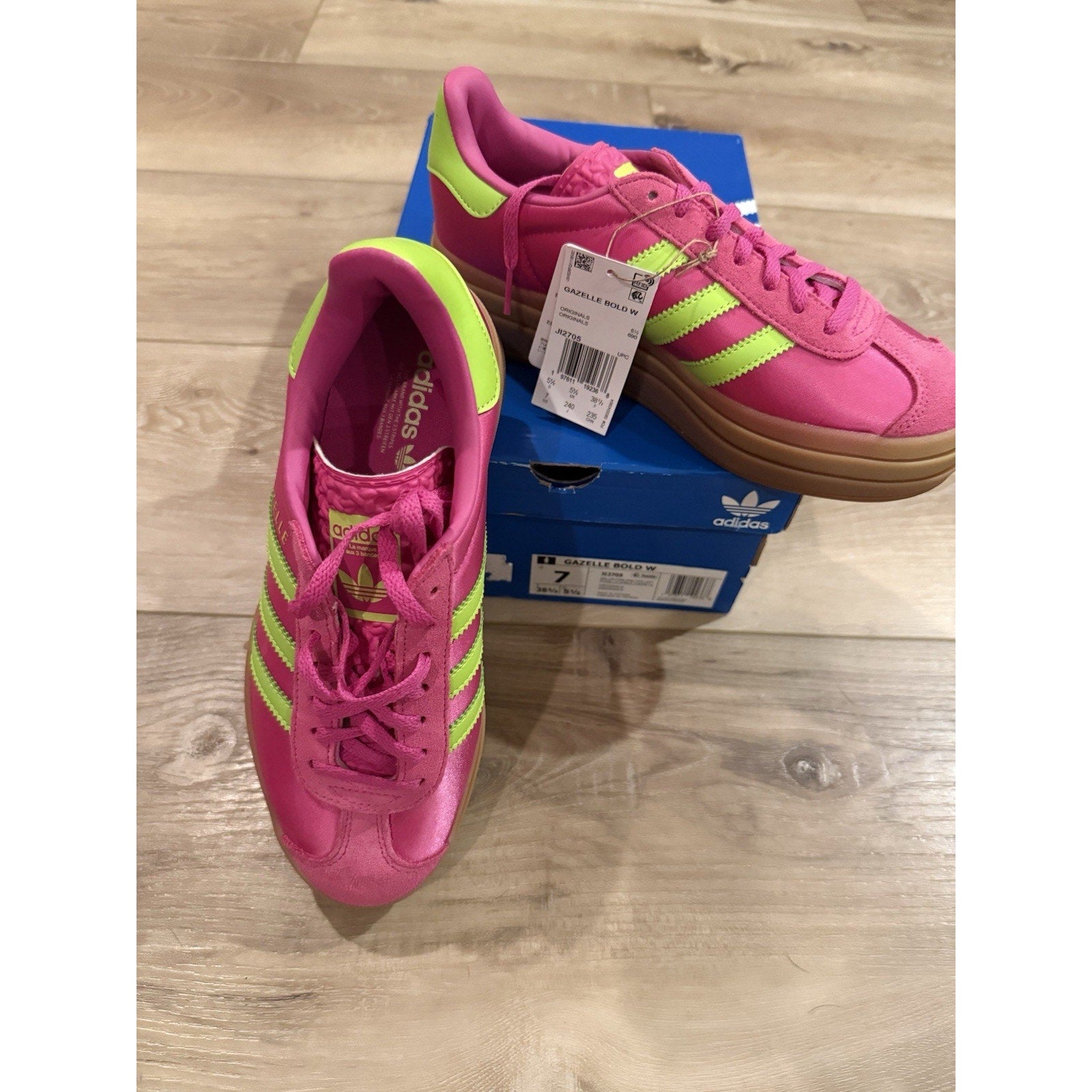 adidas Gazelle Bold W Lucid Fuchsia/Solar Slime Sat