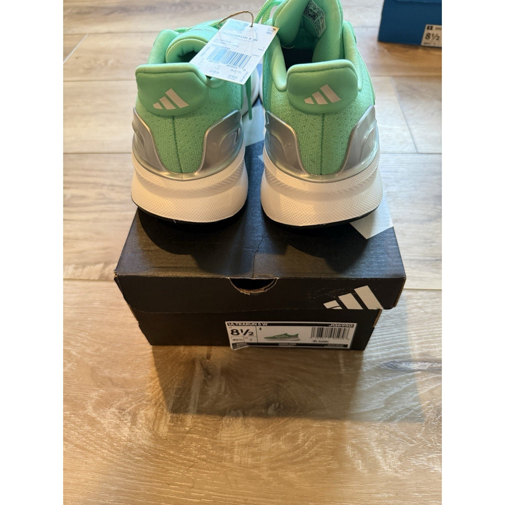 Size 8.5 - adidas Ultrarun 5 W Green Glow Dash Grey Core Black W