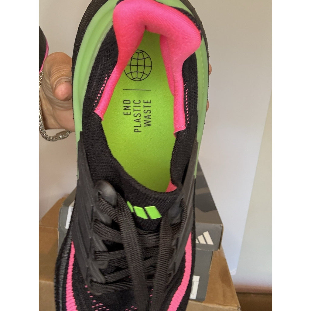 Size 7.5 - Adidas UltraBoost Light Black Lucid Lime Pink W
