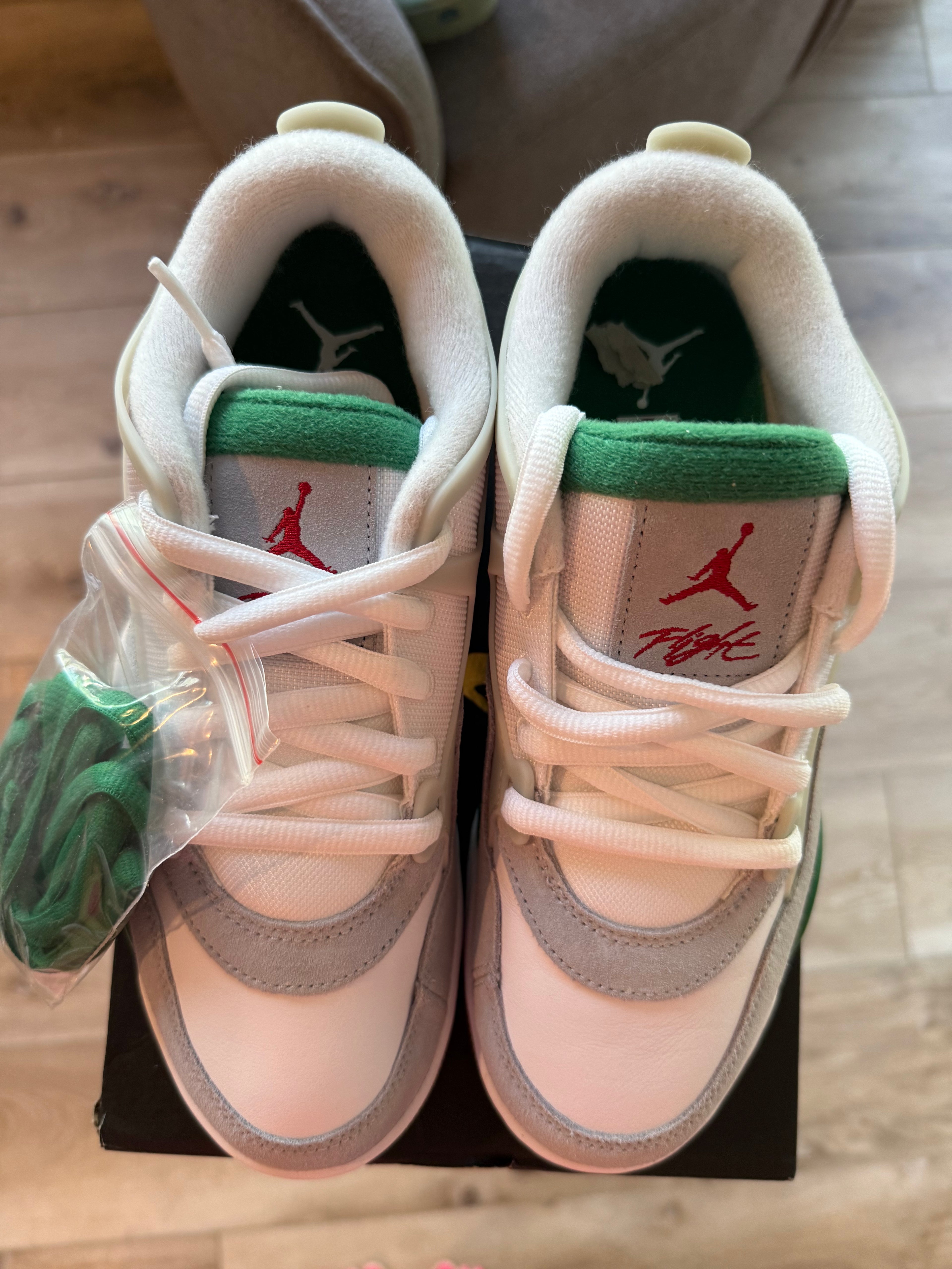 Air Jordan 4 RM GS “White/Neutral Grey/Pine Green
