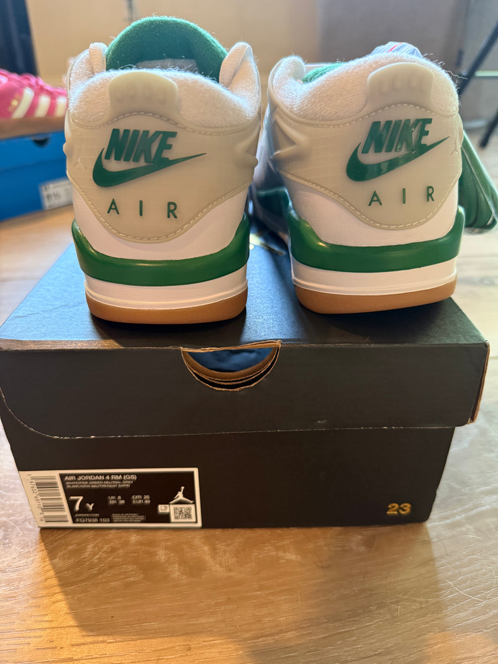 Air Jordan 4 RM GS “White/Neutral Grey/Pine Green