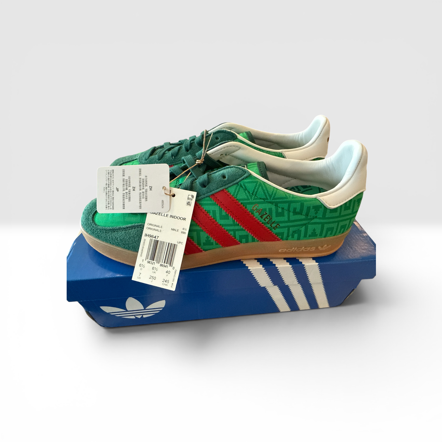 adidas Gazelle Indoor “Mexico” IH9647 🔥 Rare Green/Red Gum Sole Terrace Classic DS