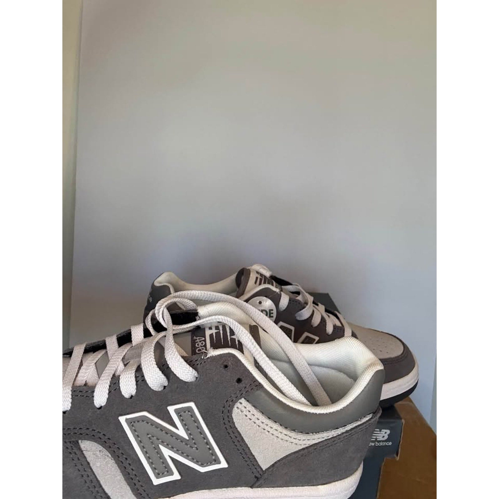 New Balance 480 Grey White Kids 3 Wide