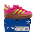 Adidas Gazelle Bold W Pink Lime Green Gum Platform Sneakers Women’s 7 JI2705