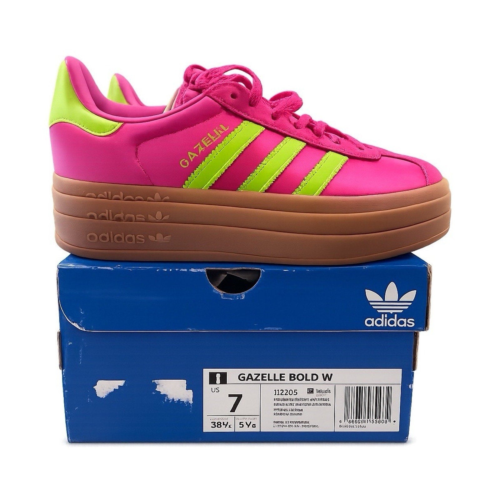 adidas Gazelle Bold W Lucid Fuchsia/Solar Slime Sat