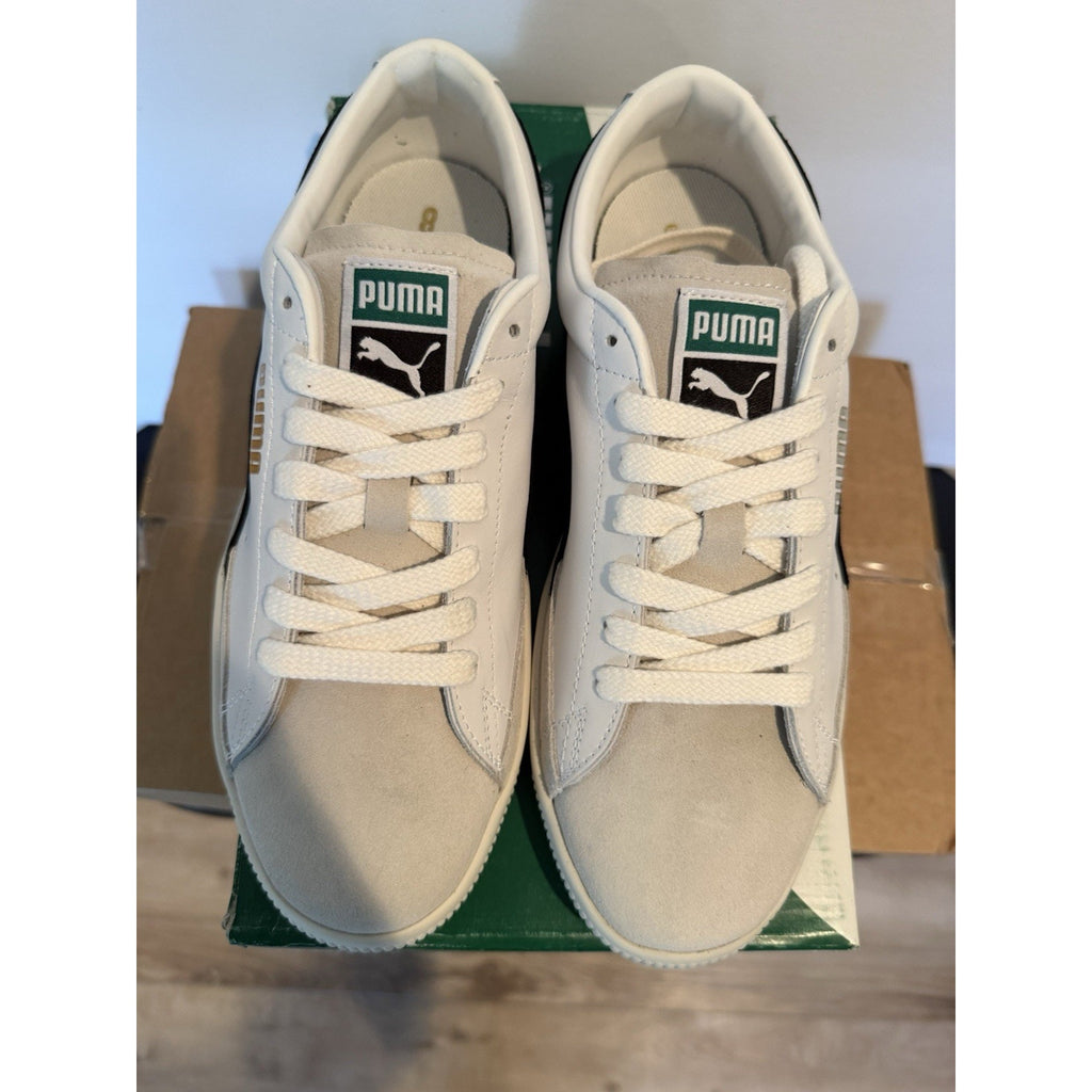 Size 9 - Puma Basket Vintage White Black