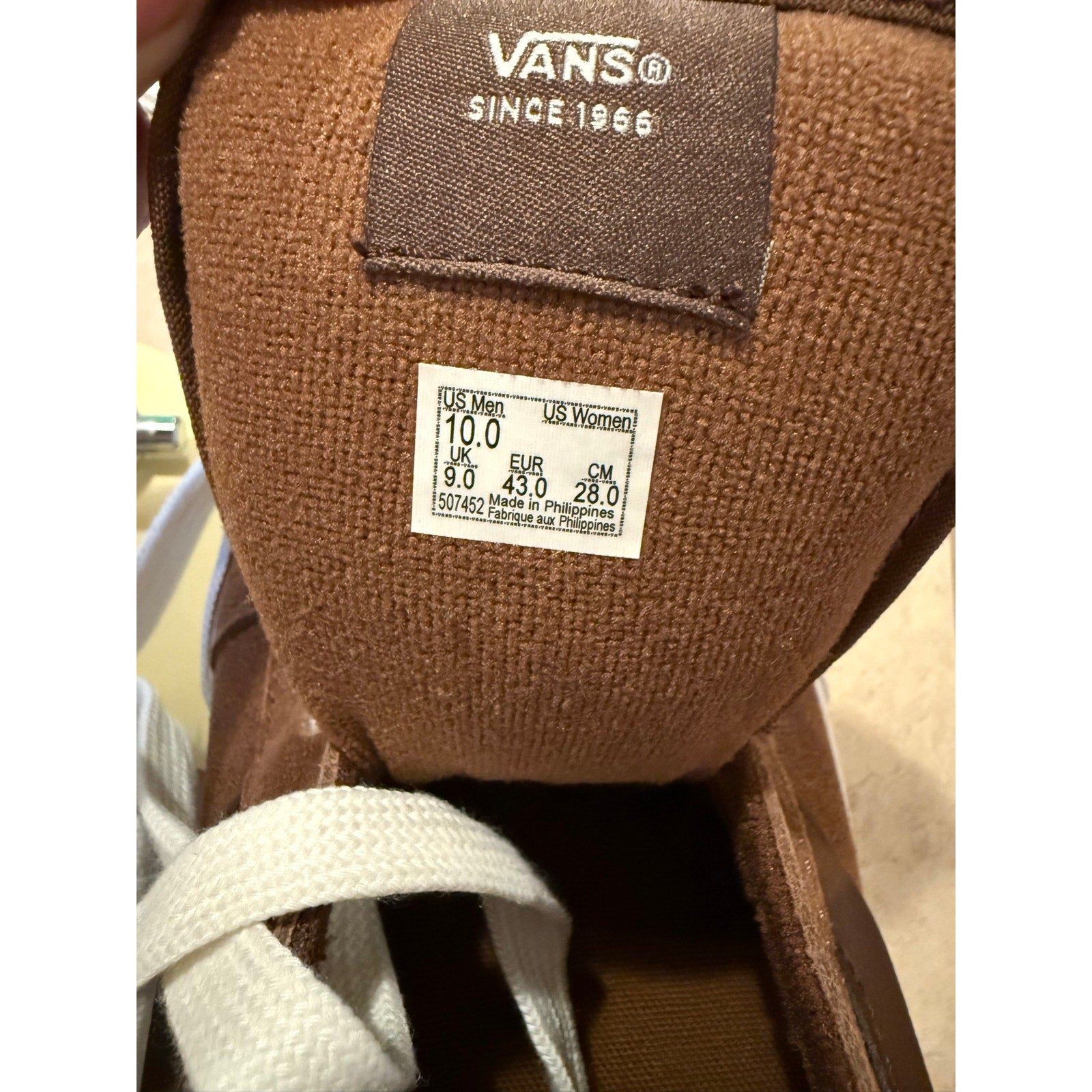Vans Knu Skool Brown Suede Sneakers Men’s Size 10.5 VN000D6CDFM New With Box