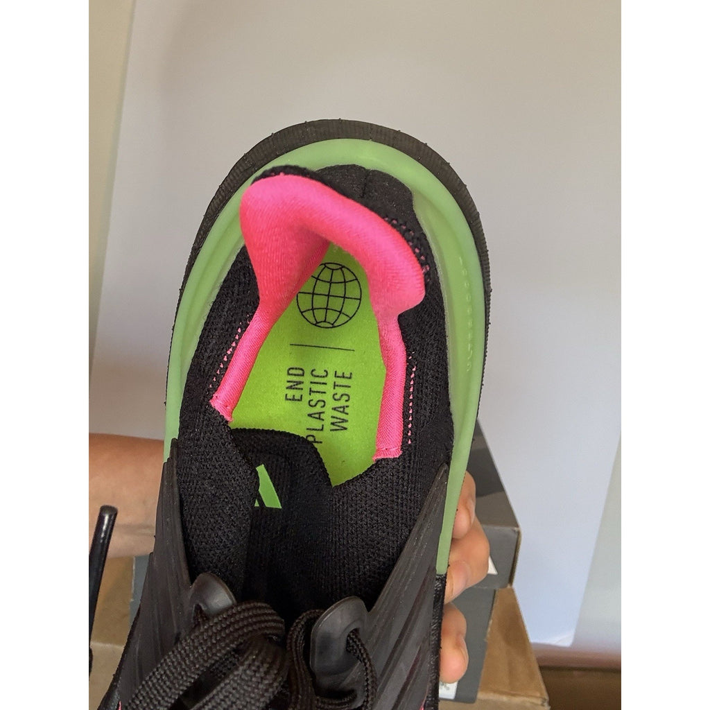 Size 7.5 - Adidas UltraBoost Light Black Lucid Lime Pink W