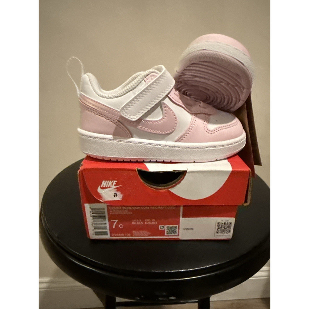 Nike Court Borough Low 2 (Infant/Toddler) – Size 7C, in that pink/white