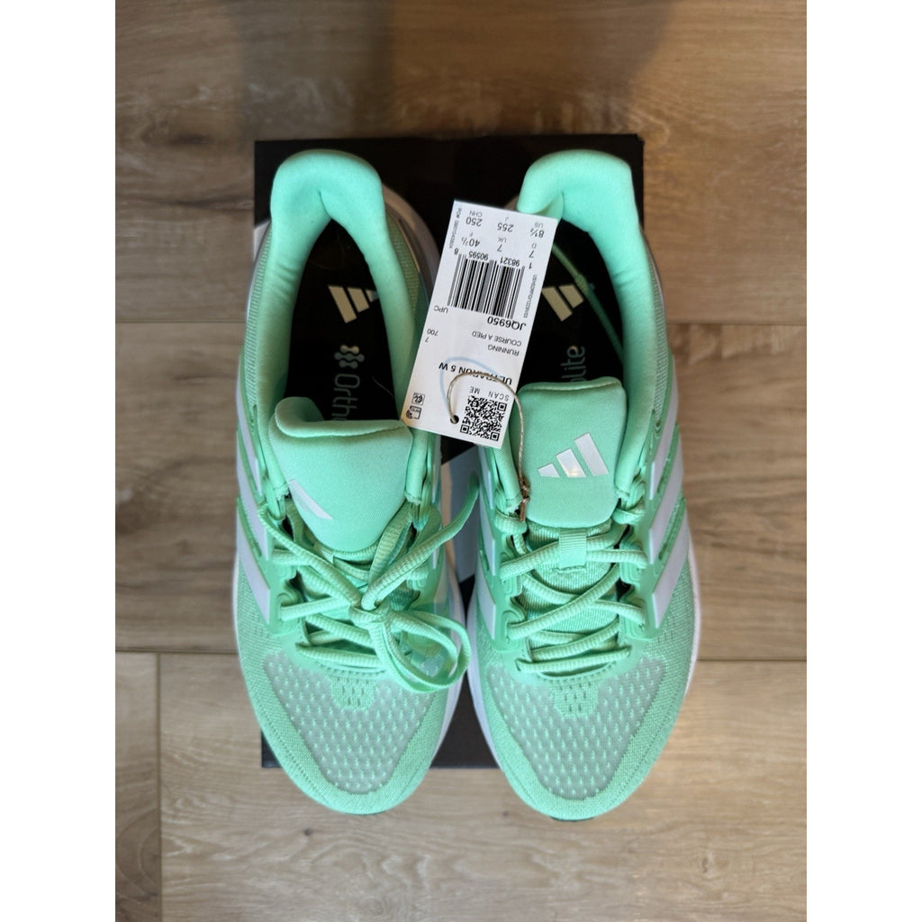 Size 8.5 - adidas Ultrarun 5 W Green Glow Dash Grey Core Black W