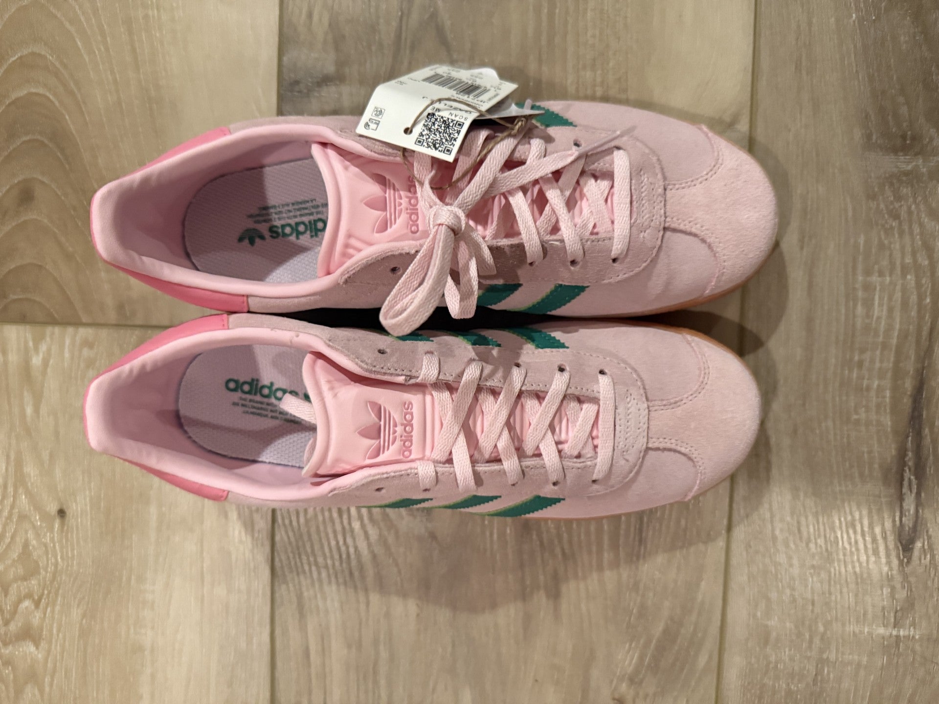 adidas Gazelle JP7128 Pink Green Gum Sole Women’s Size 7 🔥 Rare Colorway DS